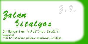 zalan vitalyos business card